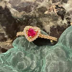 Ruby Heart Ring 7